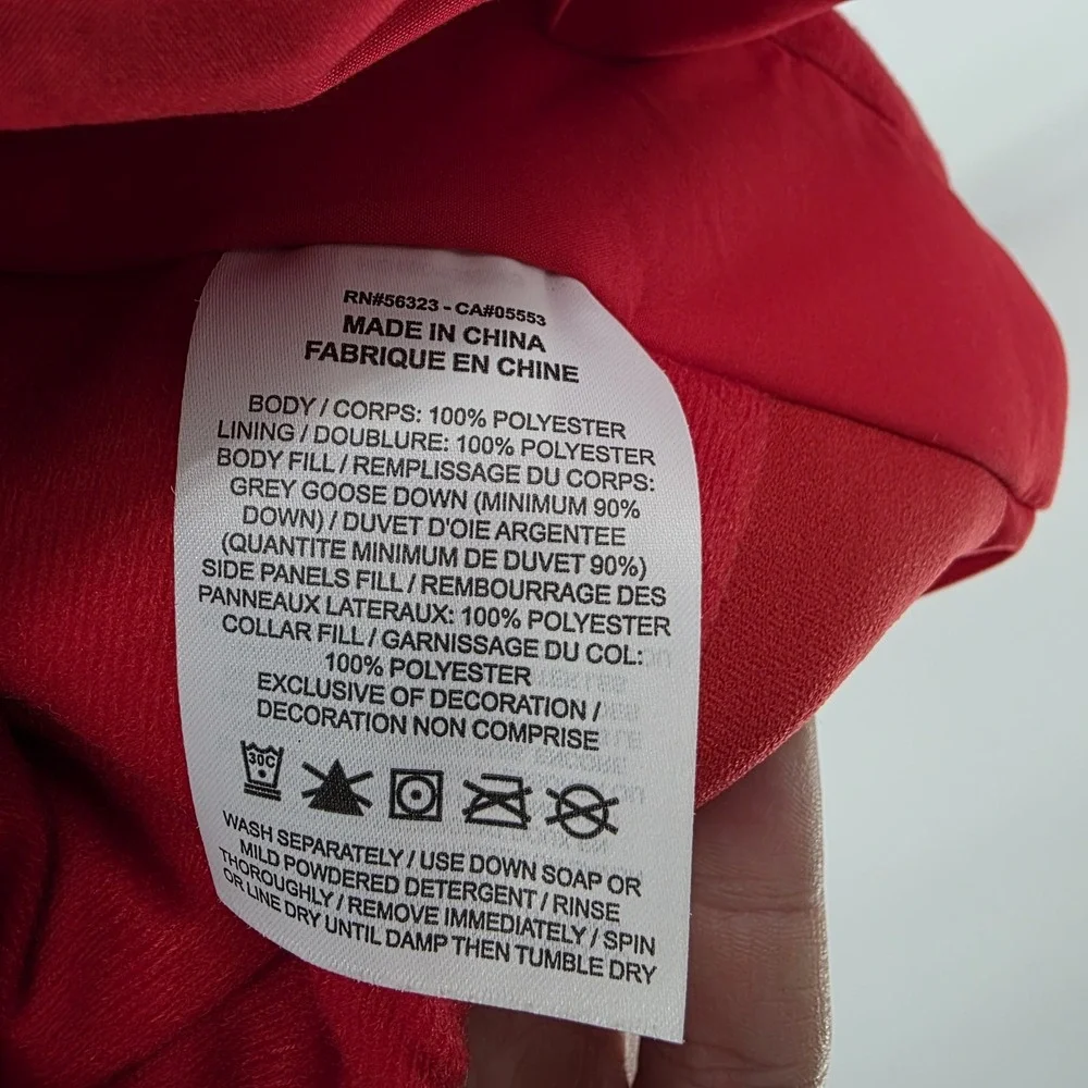 NIKE Bomber Jacket Mens XL‎ Red Downfill Full Zip Oversized Heavyweight Thick